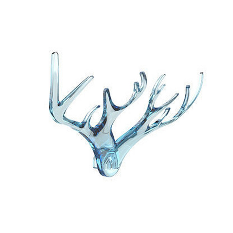 2 vnt. Elnio galvos kabliukai Sieninė kabykla Stags Rack Laikiklis Derva Daugiafunkcis kabliukas raktams Laikrodžio dantų šepetėlio laikiklis Vonios kambario dekoras