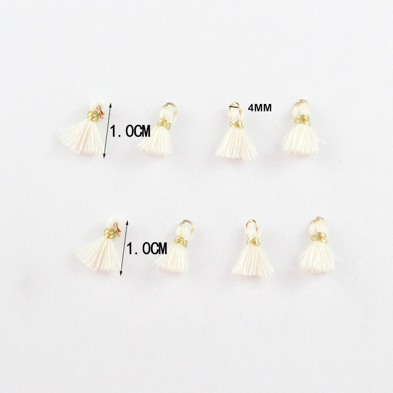 100 db 10 mm-es mini akasztógyűrű bojt díszítő medálok barkácsolás kézműves művészet ékszer fülbevaló dekor anyagok kiegészítők kis rojt díszítőelemek