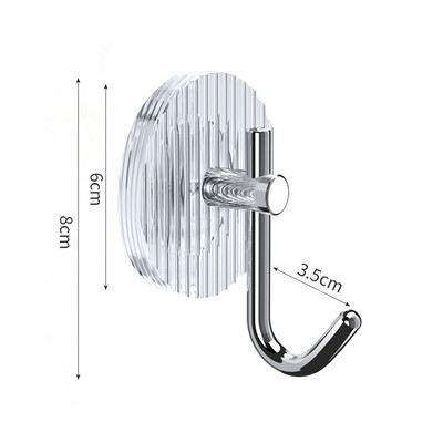 Akrila sienas āķis Vannas istabas pašlīmējošs dvieļu āķis bez caurumošanas sienas dvieļu pakaramais durvju aizmugures āķis mēteļa atslēgai mājas dekorēšanai