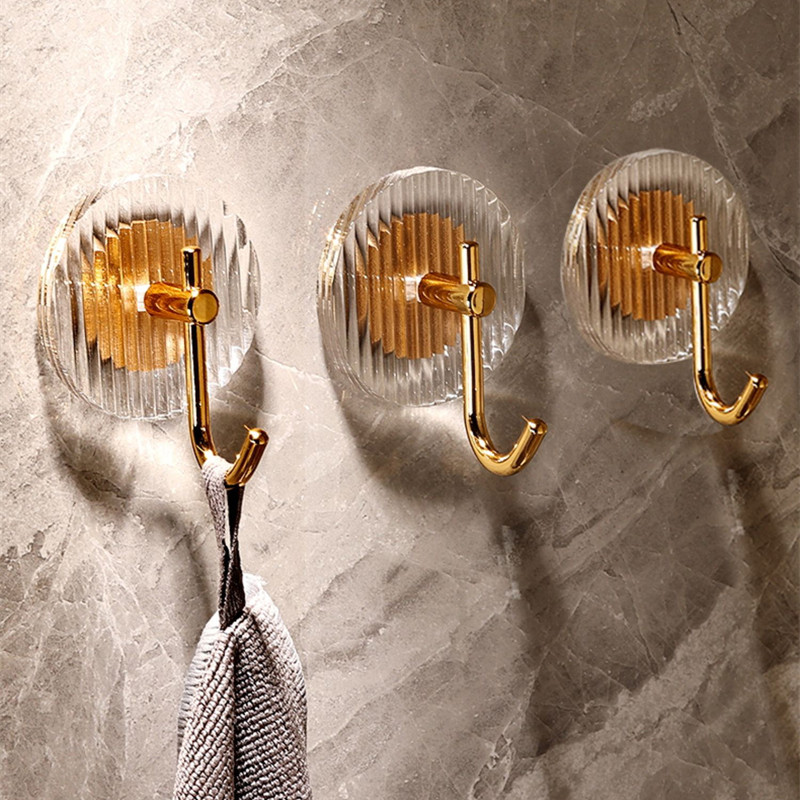 Akrila sienas āķis Vannas istabas pašlīmējošs dvieļu āķis bez caurumošanas sienas dvieļu pakaramais durvju aizmugures āķis mēteļa atslēgai mājas dekorēšanai