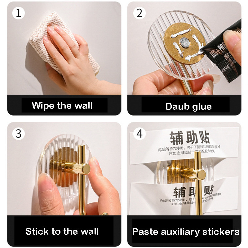 Akrila sienas āķis Vannas istabas pašlīmējošs dvieļu āķis bez caurumošanas sienas dvieļu pakaramais durvju aizmugures āķis mēteļa atslēgai mājas dekorēšanai