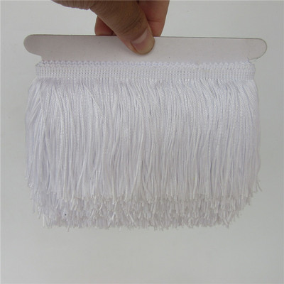 Χονδρική 1 αυλή/παρτίδα 10cm Πολυεστερική φούντα Δαντέλα Κόψιμο Αξεσουάρ ρούχων Latin Dance Διακόσμηση κουρτινών DIY