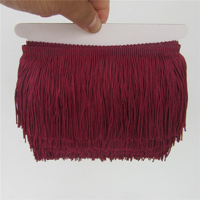 Χονδρική 1 αυλή/παρτίδα 10cm Πολυεστερική φούντα Δαντέλα Κόψιμο Αξεσουάρ ρούχων Latin Dance Διακόσμηση κουρτινών DIY