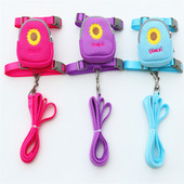 Hímzés Kettős felhasználású kutyahám és póráz Szép kisállat hátizsákok Cukorka Színek Uzsonnatáskák Chihuahua Yorkies kültéri játékhoz 10E