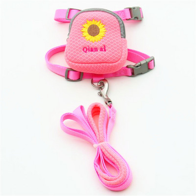 Hímzés Kettős felhasználású kutyahám és póráz Szép kisállat hátizsákok Cukorka Színek Uzsonnatáskák Chihuahua Yorkies kültéri játékhoz 10E