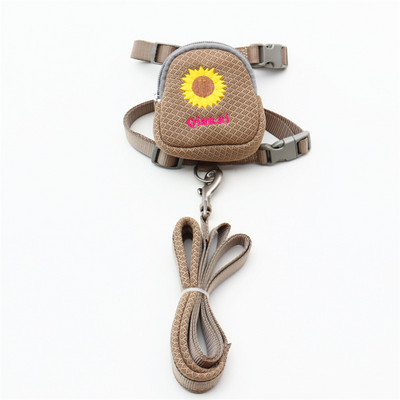 Hímzés Kettős felhasználású kutyahám és póráz Szép kisállat hátizsákok Cukorka Színek Uzsonnatáskák Chihuahua Yorkies kültéri játékhoz 10E