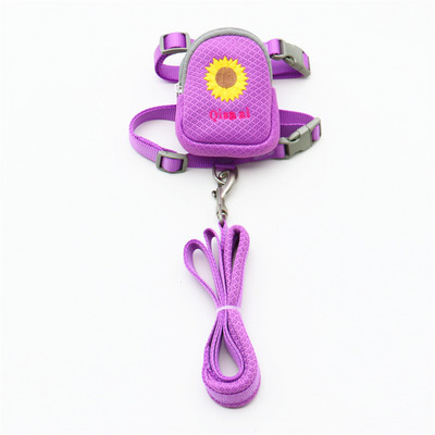 Hímzés Kettős felhasználású kutyahám és póráz Szép kisállat hátizsákok Cukorka Színek Uzsonnatáskák Chihuahua Yorkies kültéri játékhoz 10E