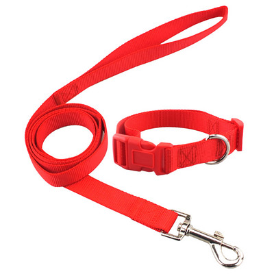 Neilona suņu apkakles siksnas komplekts Regulējams Classic Solid Basic Poliestera neilona mājdzīvnieku komplekts maziem vidēji lieliem suņiem un kaķiem