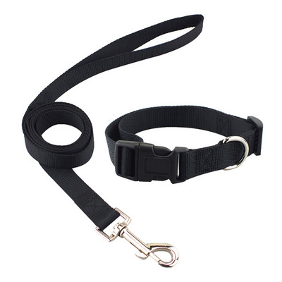 Neilona suņu apkakles siksnas komplekts Regulējams Classic Solid Basic Poliestera neilona mājdzīvnieku komplekts maziem vidēji lieliem suņiem un kaķiem
