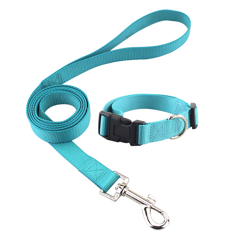 Neilona suņu apkakles siksnas komplekts Regulējams Classic Solid Basic Poliestera neilona mājdzīvnieku komplekts maziem vidēji lieliem suņiem un kaķiem