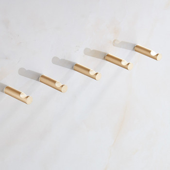Ορειχάλκινος γάντζος τοίχου Κρεμάστρα μπάνιου Ρούχα Παλτό Ρόμπα Πετσέτα Γάντζοι Χρυσός μικρός γάντζος για κλειδιά Αξεσουάρ τουαλέτας καπέλο