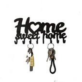 Radošs metāla atslēgu plaukts sienas dekoratīvai mājai melna metāla atslēgu cepuru pakaramais ar āķiem durvju gaiteņa priekšējai ieejai