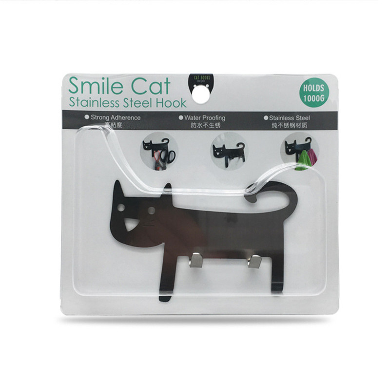 Metalna kuka Vješalica za ključeve Ukrasna mačka U obliku repa Kuhinjski zidni držač za vrata Stalak za pohranu odjeće Bešavna zidna kuka