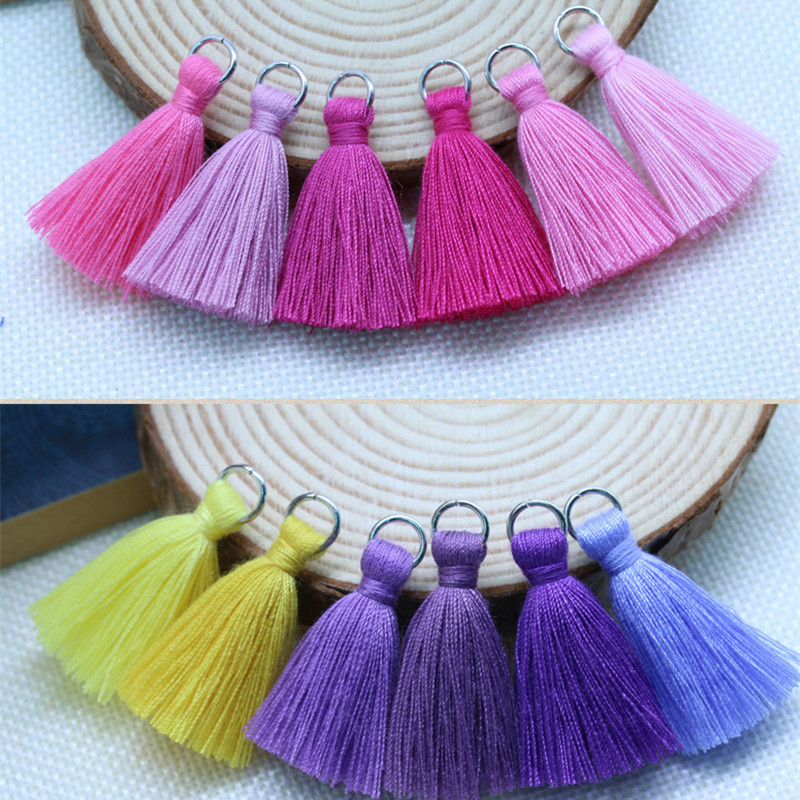 30 de bucăți inel din argint metalic pandantive cu ciucuri, bijuterii, cercei, îmbrăcăminte, accesorii cu franjuri, ornamente textile pentru casă 35 mm