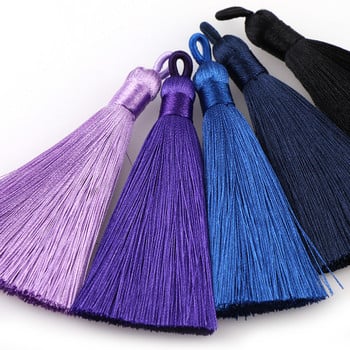 5 τμχ/παρτίδα 8 εκ. Μήκος με τρύπα Mix Cotton Silk Tassel Brush for Earring Charm Κρεμαστό SatinTassels DIY Jewelry Making Findings