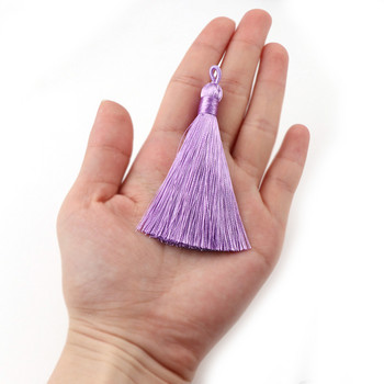 5 τμχ/παρτίδα 8 εκ. Μήκος με τρύπα Mix Cotton Silk Tassel Brush for Earring Charm Κρεμαστό SatinTassels DIY Jewelry Making Findings