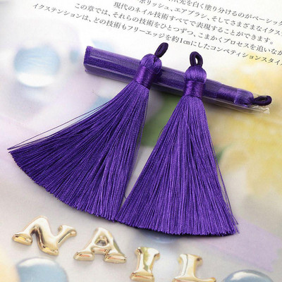 5db/tétel 8cm hosszú Lyukas keverék pamut selyem bojtkefe fülbevaló medálhoz medál szatén bojt barkács ékszerek készítése