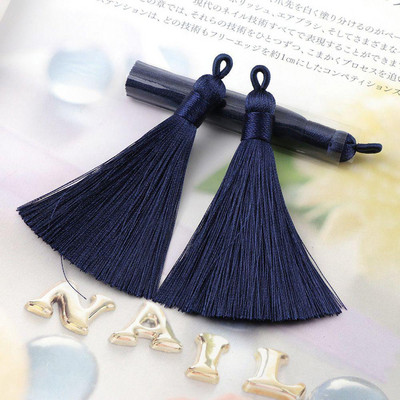 5db/tétel 8cm hosszú Lyukas keverék pamut selyem bojtkefe fülbevaló medálhoz medál szatén bojt barkács ékszerek készítése