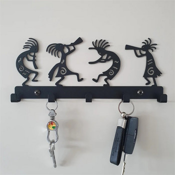 Ключодържател за симфоничен оркестър Черна котка Ключодържател Висяща метална кука Креативна декорация на стена на вратата на шкафа