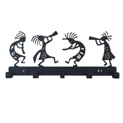 Szimfonikus Zenekar kulcstartó Fekete macska kulcstartó akasztós fém kampós kreatív szekrény ajtó fali dekoráció