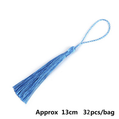 32gab/iepakojumā Poliesters 13cm zīda pušķi Bārkstis Mix 21 Colors Pick Pušķi Piekaramie aizkari apģērba šūšanai mājas dekorēšanai