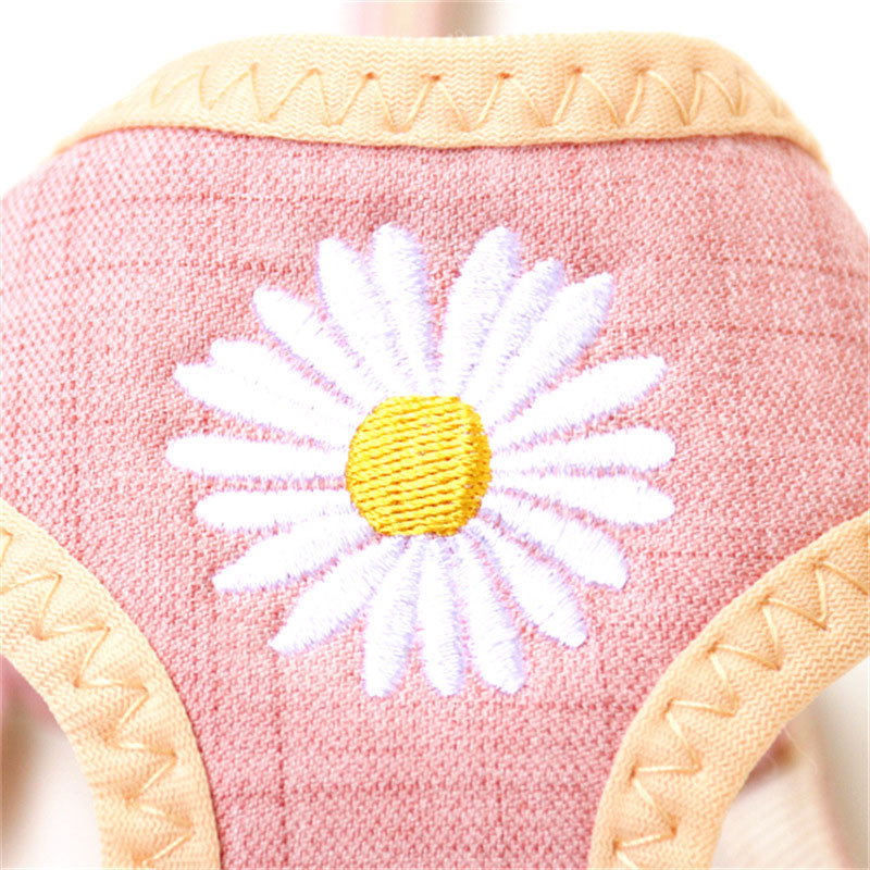 Λουρί γιλέκου με λουρί για λουρί για σκύλους κατοικίδιων ζώων με ρυθμιζόμενη τσάντα σνακ σετ λουριών λουριών λουριών για σκύλους για μικρά σκυλιά Chihuahua Daisy Vest 10A