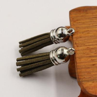 20 buc/lot ciucuri din piele intoarsa breloc ciucuri bricolaj Craciun breloc pandantiv bijuterii de vara confectionare cercei brelocuri Găsire