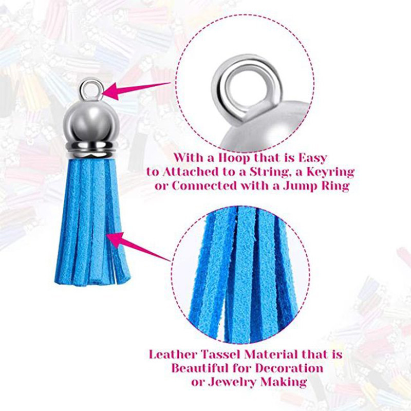 20 buc/lot ciucuri din piele intoarsa breloc ciucuri bricolaj Craciun breloc pandantiv bijuterii de vara confectionare cercei brelocuri Găsire