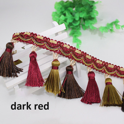 1 jards (91 CM) Zelta bārkstis Apdare 7 CM Luksusa izšūšana Pušķis Mežģīņu lente Šūšana Apģērba apavi Soma Pušķi lampu aizkariem