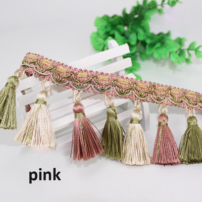 1 jards (91 CM) Zelta bārkstis Apdare 7 CM Luksusa izšūšana Pušķis Mežģīņu lente Šūšana Apģērba apavi Soma Pušķi lampu aizkariem