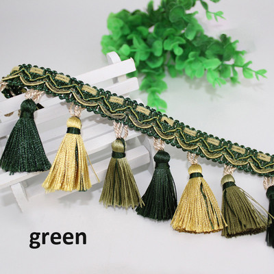 1 jards (91 CM) Zelta bārkstis Apdare 7 CM Luksusa izšūšana Pušķis Mežģīņu lente Šūšana Apģērba apavi Soma Pušķi lampu aizkariem