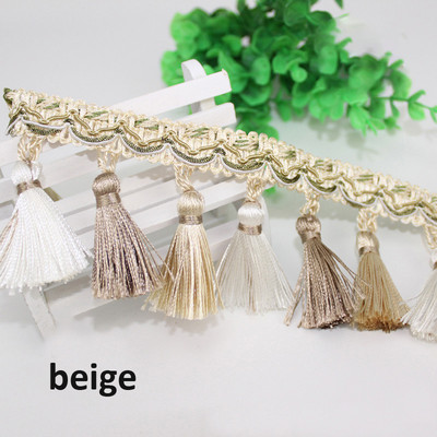 1 jards (91 CM) Zelta bārkstis Apdare 7 CM Luksusa izšūšana Pušķis Mežģīņu lente Šūšana Apģērba apavi Soma Pušķi lampu aizkariem