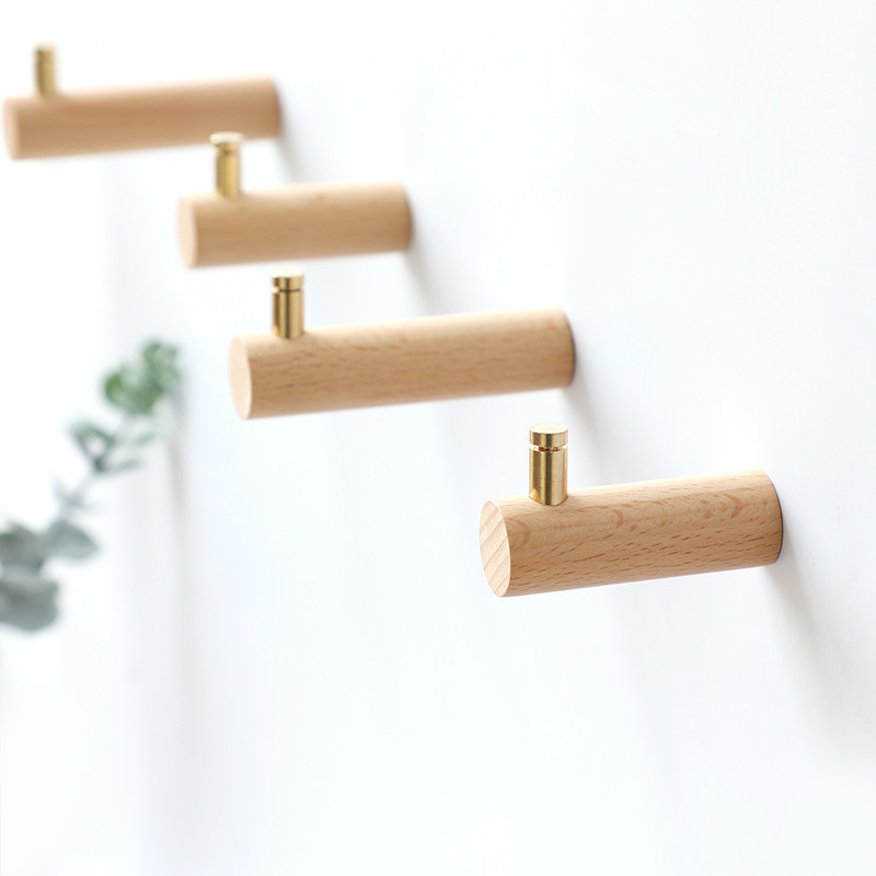 Sienas āķa pakaramais Masīvkoka āķi mājas piederumiem Cepure Šalle Rokassomu Mēteļu pakaramais Atslēga Pašlīmējošie āķi Mājas Dekorācijas