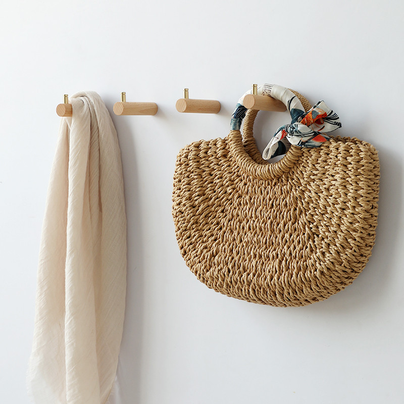 Sienas āķa pakaramais Masīvkoka āķi mājas piederumiem Cepure Šalle Rokassomu Mēteļu pakaramais Atslēga Pašlīmējošie āķi Mājas Dekorācijas