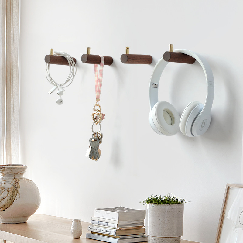 Sienas āķa pakaramais Masīvkoka āķi mājas piederumiem Cepure Šalle Rokassomu Mēteļu pakaramais Atslēga Pašlīmējošie āķi Mājas Dekorācijas