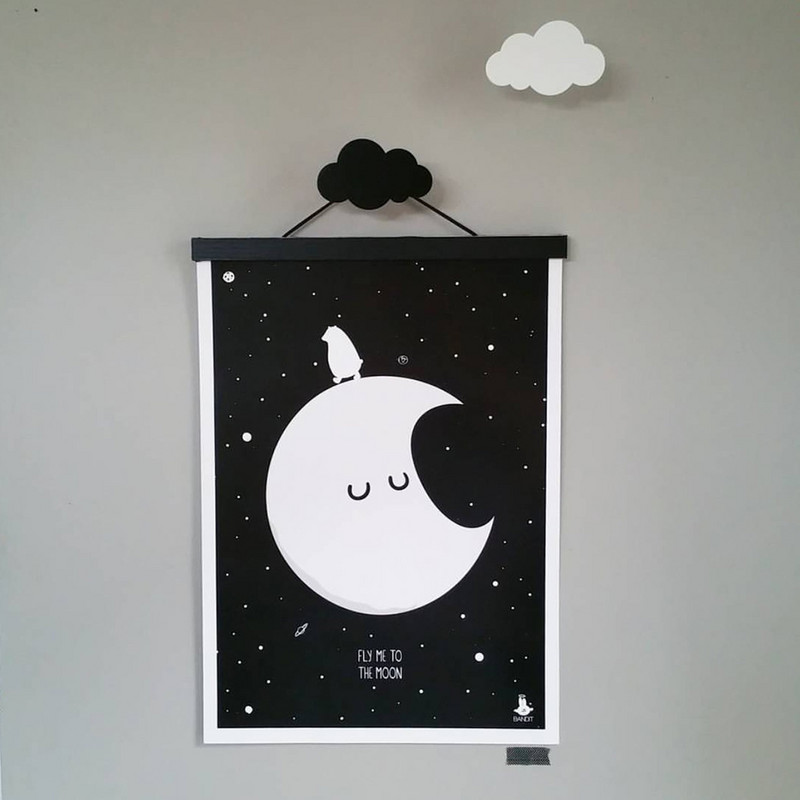 Nordijski stil Crtani oblak Dječja soba Drvene naljepnice Kuka za vješanje na zid Kućni dekor Zidna dekoracija Vješalica za rukotvorine Držač ključeva zid