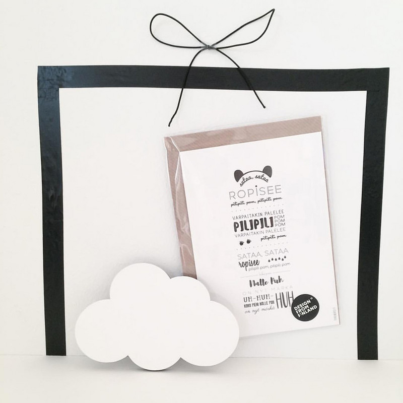 Nordijski stil Crtani oblak Dječja soba Drvene naljepnice Kuka za vješanje na zid Kućni dekor Zidna dekoracija Vješalica za rukotvorine Držač ključeva zid