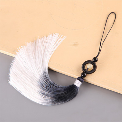 5 db Gradiens Színű Jade Gyöngyök Hosszú Bojt Medálok Barkácsolás Kézműves Ékszerek Ruházat Autótáska Otthoni Dekorációs Kiegészítők Sima Rojtok