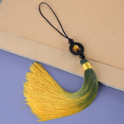 5 db Gradiens Színű Jade Gyöngyök Hosszú Bojt Medálok Barkácsolás Kézműves Ékszerek Ruházat Autótáska Otthoni Dekorációs Kiegészítők Sima Rojtok