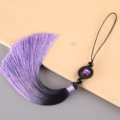 5 db Gradiens Színű Jade Gyöngyök Hosszú Bojt Medálok Barkácsolás Kézműves Ékszerek Ruházat Autótáska Otthoni Dekorációs Kiegészítők Sima Rojtok