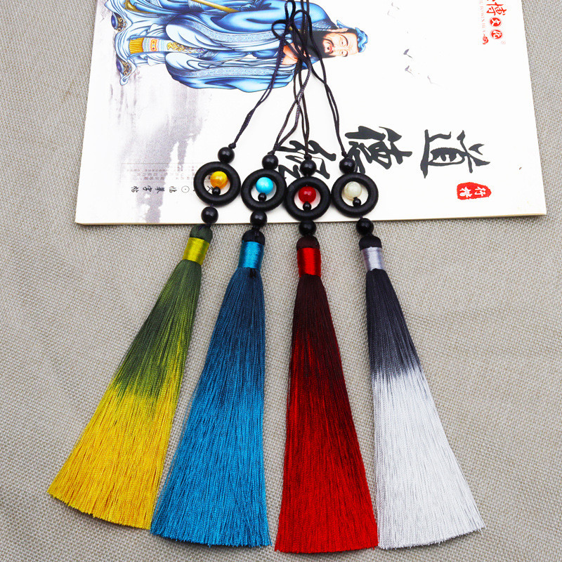 5 db Gradiens Színű Jade Gyöngyök Hosszú Bojt Medálok Barkácsolás Kézműves Ékszerek Ruházat Autótáska Otthoni Dekorációs Kiegészítők Sima Rojtok