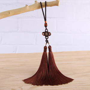 1 DB selyem kínai csomó akasztó bojt rojt kiegészítők lakástextil függöny ékszerek leletek medálok kézműves dekoratív bojtok