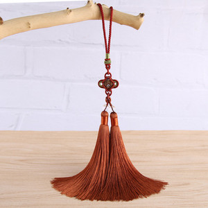 1 DB selyem kínai csomó akasztó bojt rojt kiegészítők lakástextil függöny ékszerek leletek medálok kézműves dekoratív bojtok