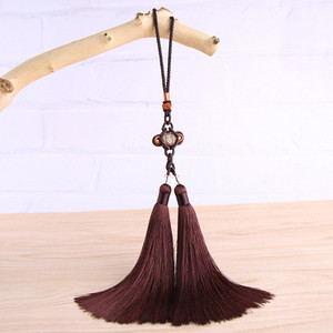 1 DB selyem kínai csomó akasztó bojt rojt kiegészítők lakástextil függöny ékszerek leletek medálok kézműves dekoratív bojtok