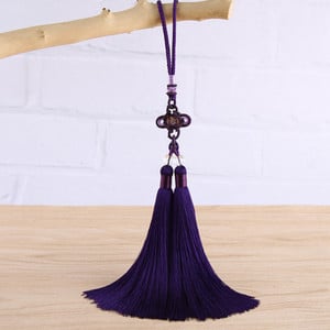 1 DB selyem kínai csomó akasztó bojt rojt kiegészítők lakástextil függöny ékszerek leletek medálok kézműves dekoratív bojtok