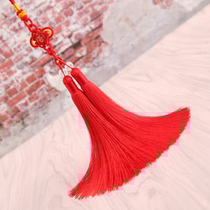 1 DB selyem kínai csomó akasztó bojt rojt kiegészítők lakástextil függöny ékszerek leletek medálok kézműves dekoratív bojtok