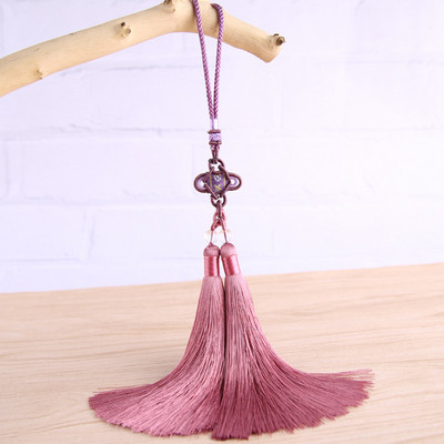 1 DB selyem kínai csomó akasztó bojt rojt kiegészítők lakástextil függöny ékszerek leletek medálok kézműves dekoratív bojtok