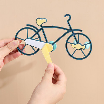 Creative Cyclebike Σχήμα Διακόσμηση τοίχου Γάντζος χωρίς διάτρηση Βάση συρμάτινη τσάντα Κρεμάστρα Αξεσουάρ διάδρομος ράφι αποθήκευσης