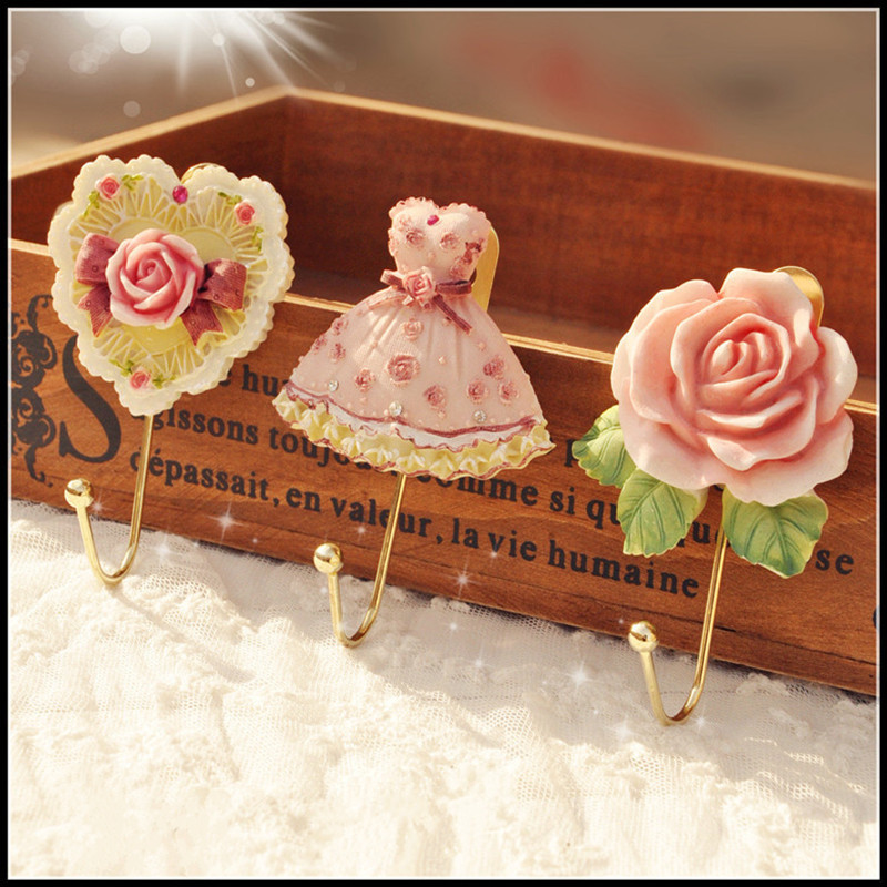 Rožu zieda formas sveķu lipīga āķa dvieļu atslēgu maisa turētājs pakaramais organizēts glabāšanas plaukts mājas dekoram sienas plaukts