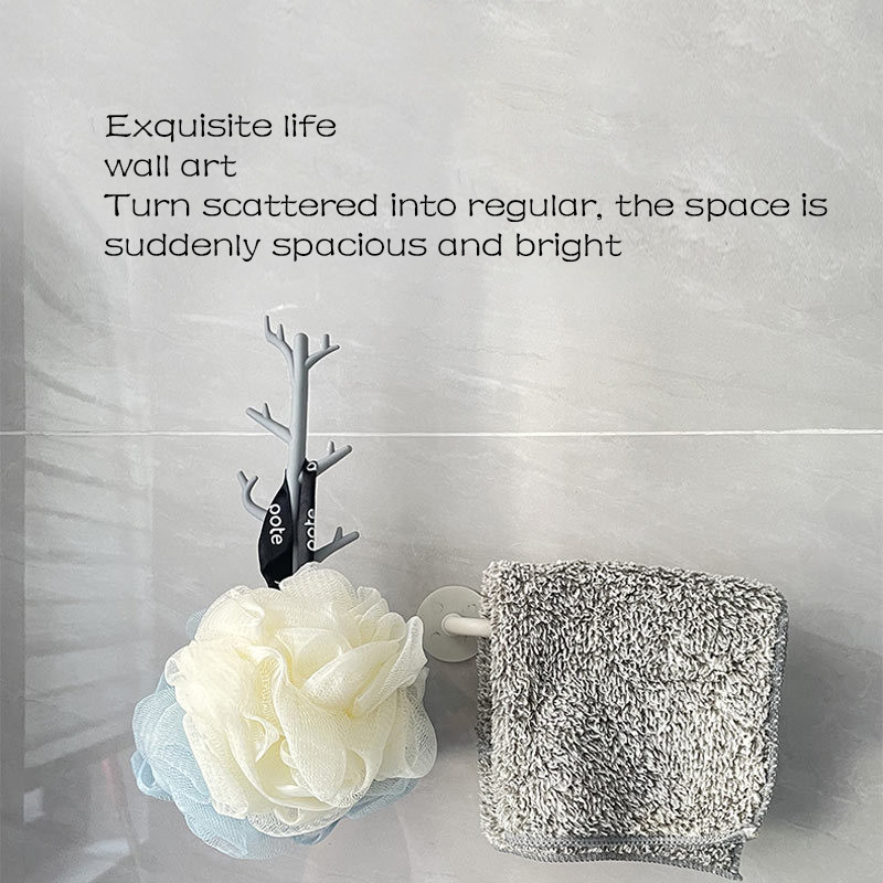 Nordic Japanese Branch Kabliukas Sienų dekoras Raktų laikiklis Organizatorius Sandėliavimas Lipni kabliukai Kabyklos kabykla Namų dekoratyviniai kabliukai